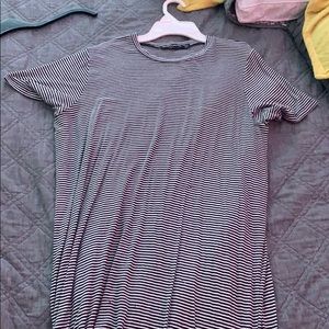 striped t shirt dress